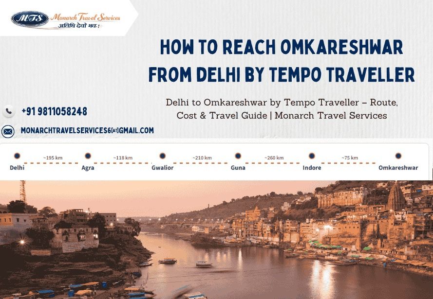 Delhi to Omkareshwar by Tempo Traveller