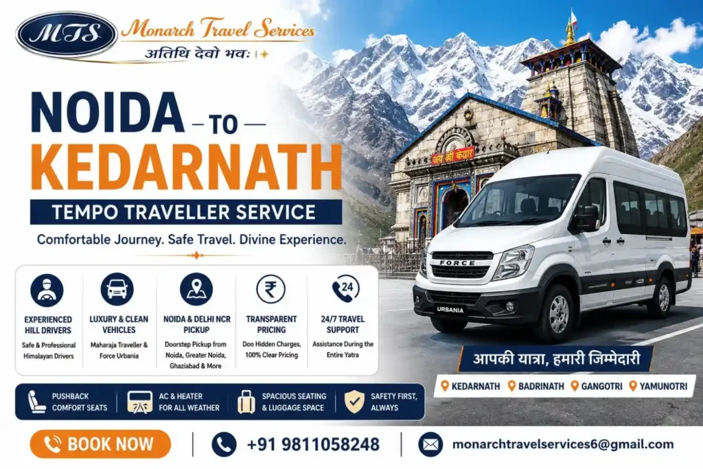 Noida to Kedarnath Tempo Traveller