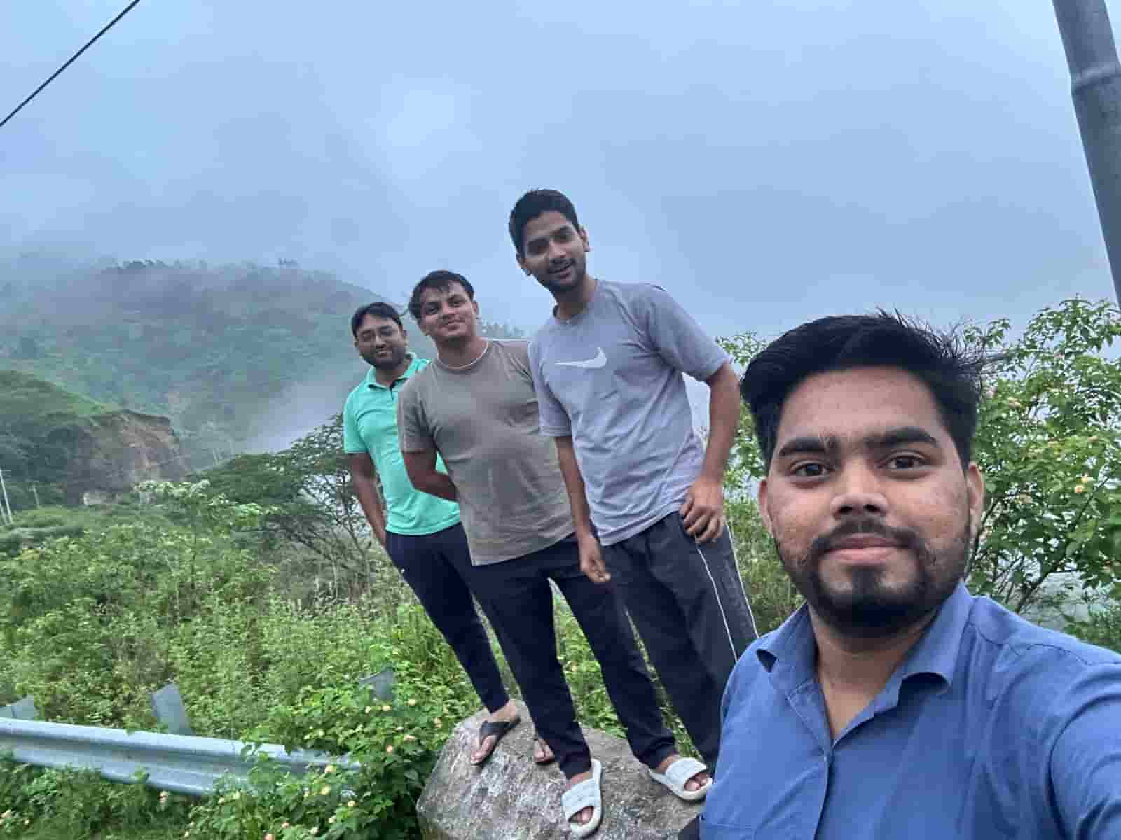 Asim, Rishab, Shiva and Ashutosh during their Delhi to Chakrata friends trip